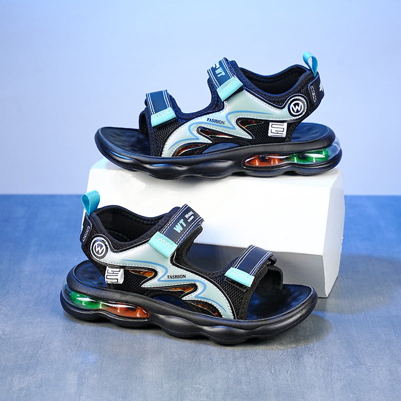 Children'S Shoes Summer Boys Sandals Air Cushion Middle And Big Kids Students Beach Shoes Open Toe Children'S Sports Sandals - Image 5