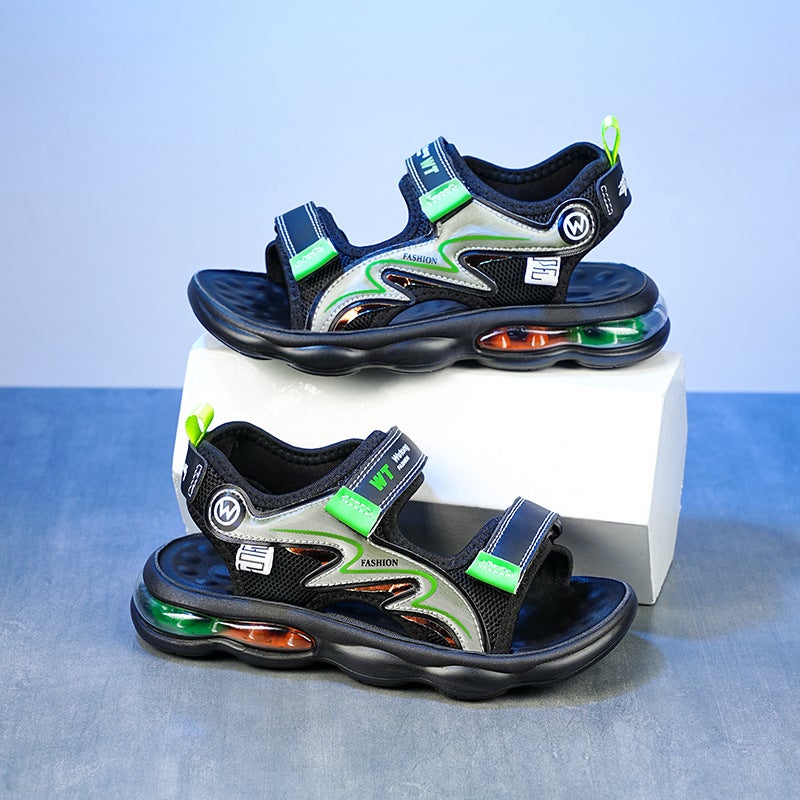 Children'S Shoes Summer Boys Sandals Air Cushion Middle And Big Kids Students Beach Shoes Open Toe Children'S Sports Sandals - Image 4