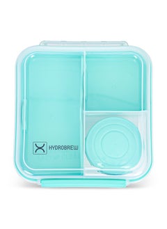 HYDROBREW 3/4/5 Compartment Convertible 1250Ml Bento Lunch Box With 150Ml Gravy Bowl - Green  - Image 2