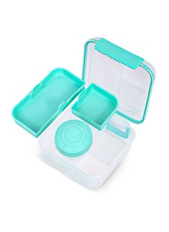 HYDROBREW 3/4/5 Compartment Convertible 1250Ml Bento Lunch Box With 150Ml Gravy Bowl - Green  - Image 3