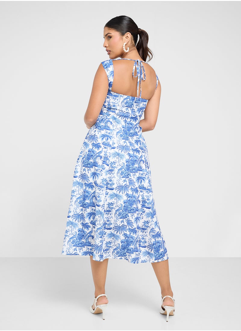 ELLA Tropical Print Dress  - Image 2