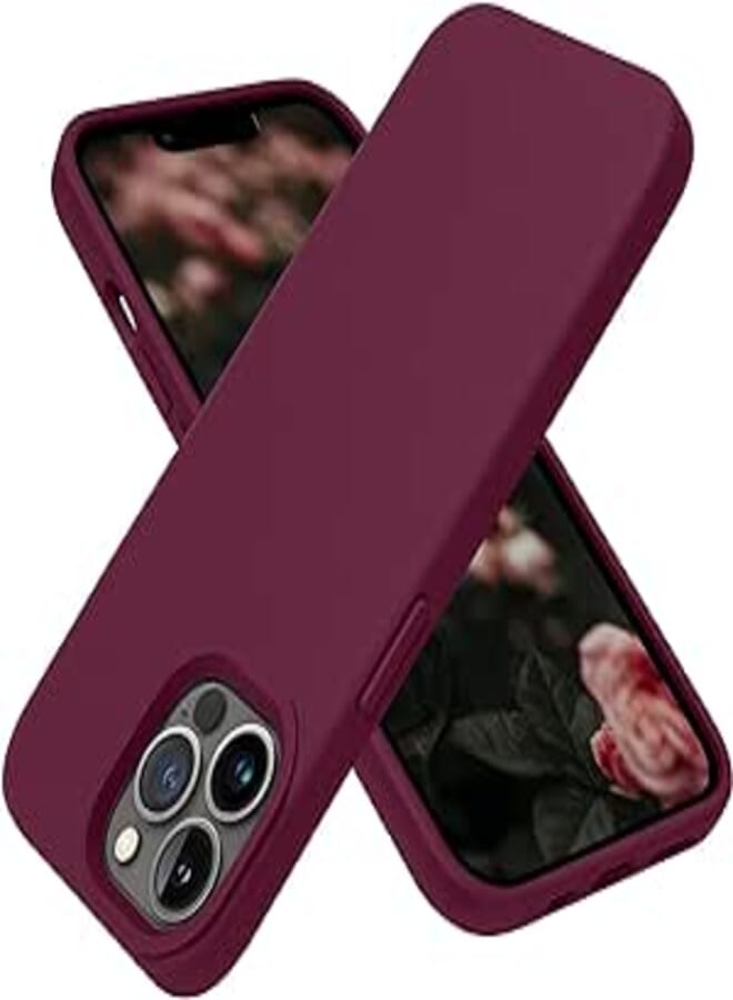 Next Next store Liquid Silicone Case Compatible with iPhone 11 Pro Max (6.5 Inch), Slim Full Body Protective Phone Case, Anti-Scratch Soft Microfiber Lining (Burgundy)