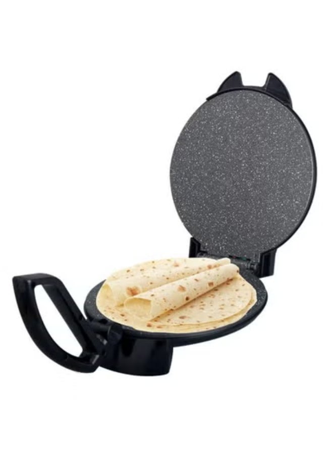 Generic 10-Inch Electric Roti Maker – 1200W Non-Stick Chapati Press with Durable Stainless Steel Body, Adjustable Temperature Control for Perfect Cooking, Dual Indicator Lights for Power and Ready Status, Safety Lock for Secure Use, Easy Cleaning Non-Stick Plates, Instruction Manual Included – 220-240V Home Kitchen Appliance for Fresh Rotis, Parathas, and Flatbreads  - Image 1