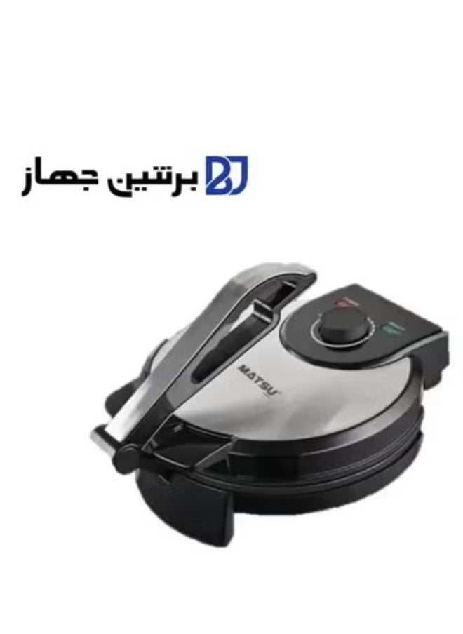 Generic 10-Inch Electric Roti Maker – 1200W Non-Stick Chapati Press with Durable Stainless Steel Body, Adjustable Temperature Control for Perfect Cooking, Dual Indicator Lights for Power and Ready Status, Safety Lock for Secure Use, Easy Cleaning Non-Stick Plates, Instruction Manual Included – 220-240V Home Kitchen Appliance for Fresh Rotis, Parathas, and Flatbreads  - Image 3