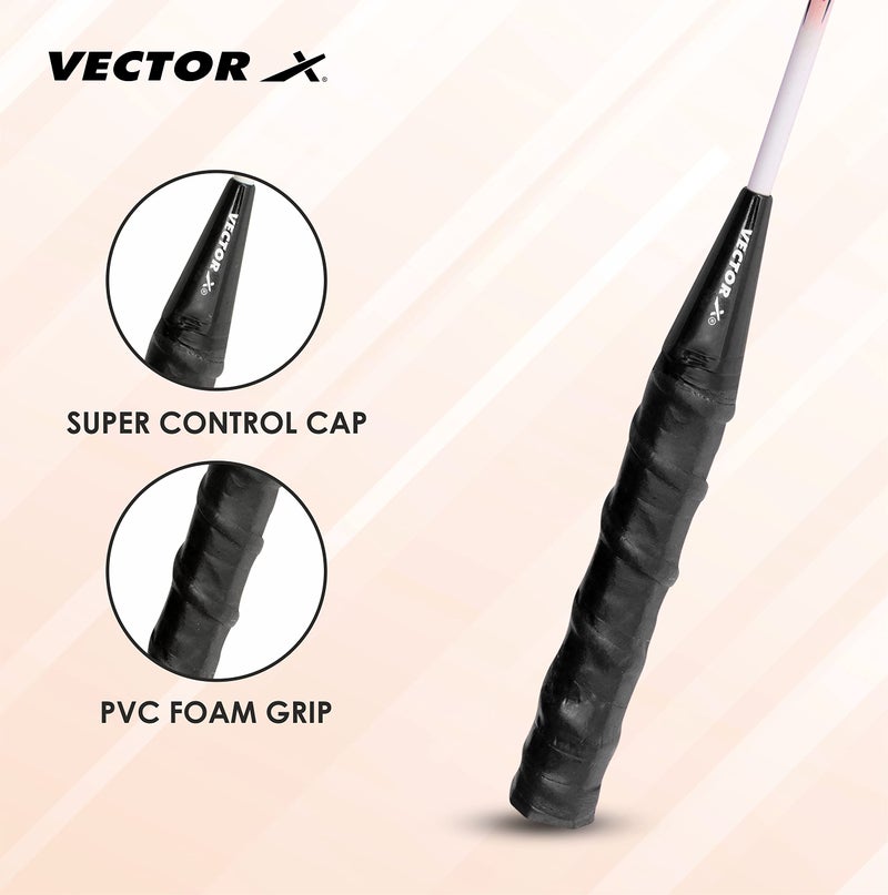 Vector X VXB-150 Badminton Racquet (1 PC Racquet, Red) - Image 4