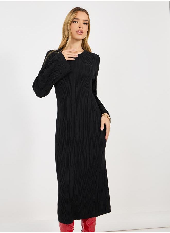 Styli Ribbed Knit Dress  - Image 2