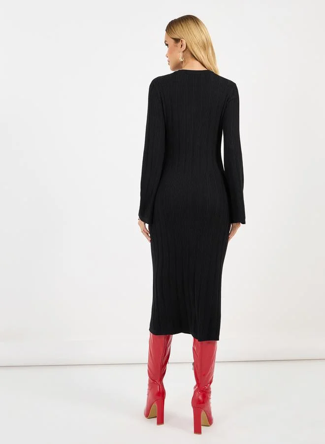 Styli Ribbed Knit Dress