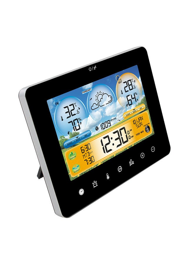 Generic Weather Station Indoor Outdoor Thermometer with Remote Sensors and Touch Color Screen Weather Thermometer Forecast Station  - Image 3