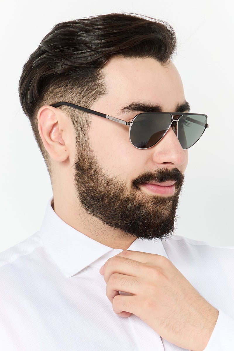 Timberland نظارات شمسية طيار للرجال TB0002808R61، سوداء - Image 2