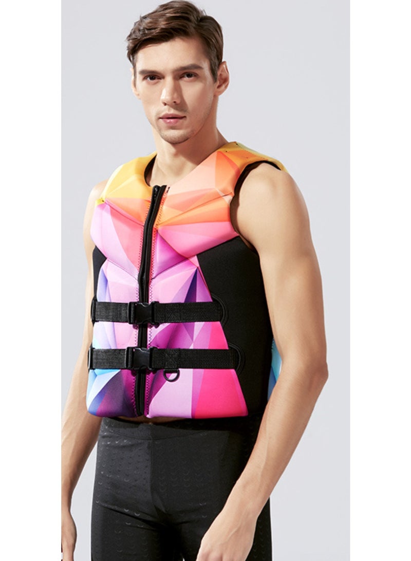 Generic Men Women's Life Jacket,  Kayaking Water Sports Buoyancy Aid Fishing Vest for Any Water Sports - Boating, Skiing, Surfing, Pink - Image 1