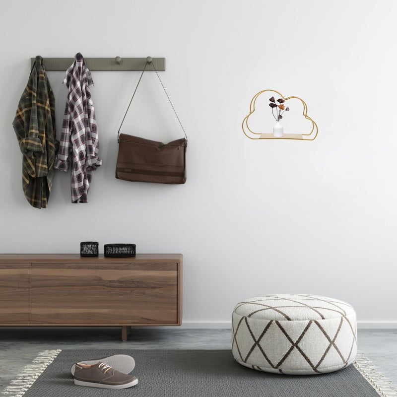 2pcs Floating Cloud Wall Shelf Wall Hanging Adornment Home Ornament Wall Organizer - Image 5