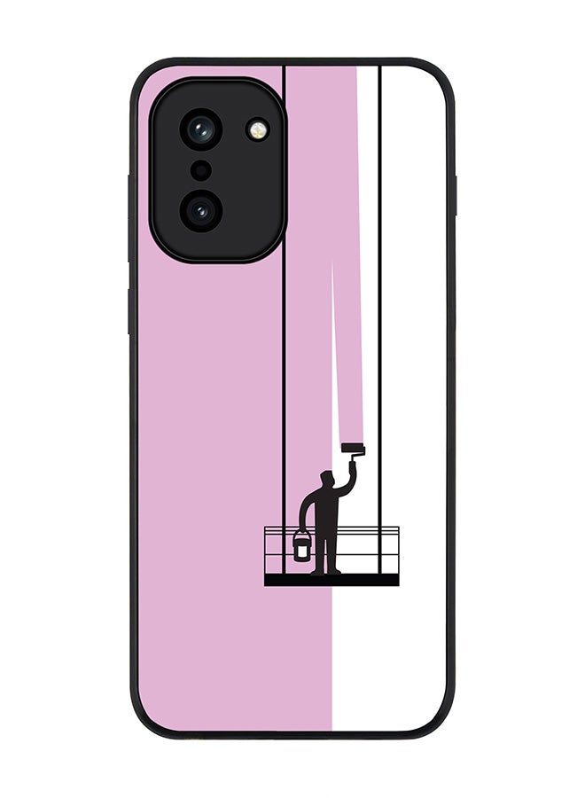 For OnePlus 15R Case,Slim fit Camera Protection, Shockproof Thin Phone cover  - Paint Hanger (Pink)