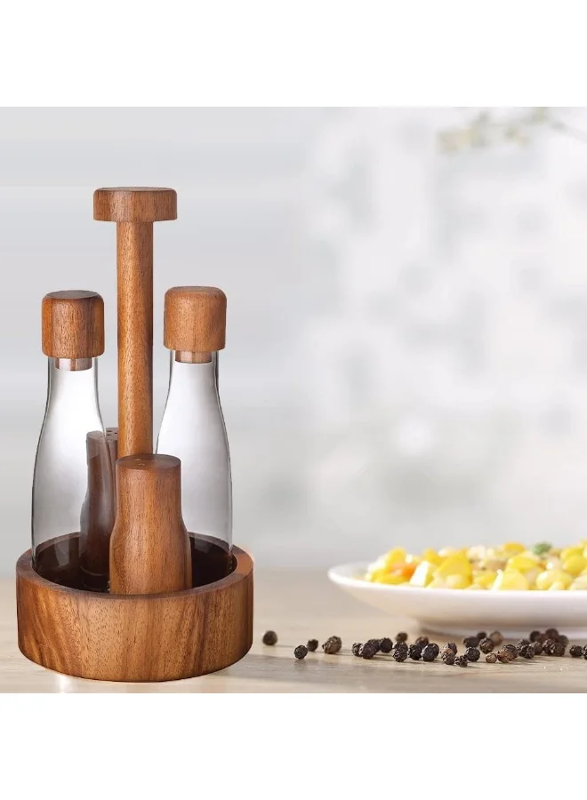 BILLI Billi Cruet 5-Pieces Set, Brown, 26.5 X 13.5 Cm, Aca-626