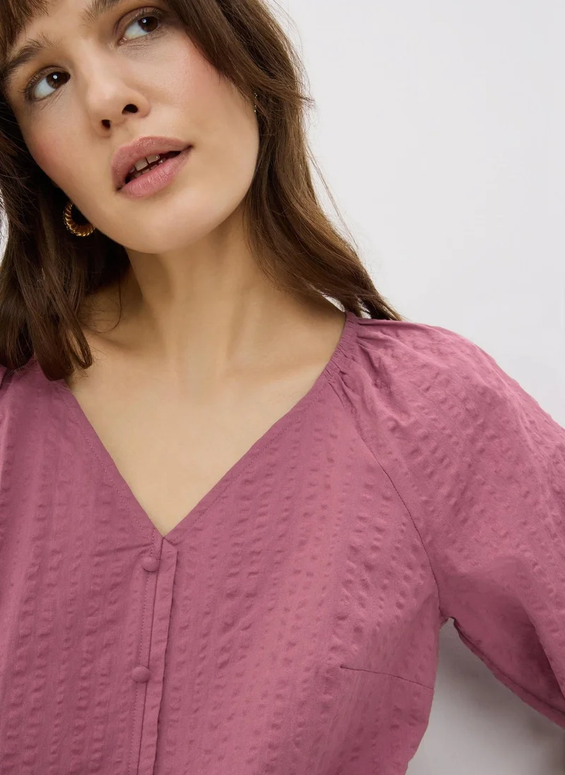 Matalan Pink Raspberry Seersucker Tea Blouse for Women | Best Price UAE