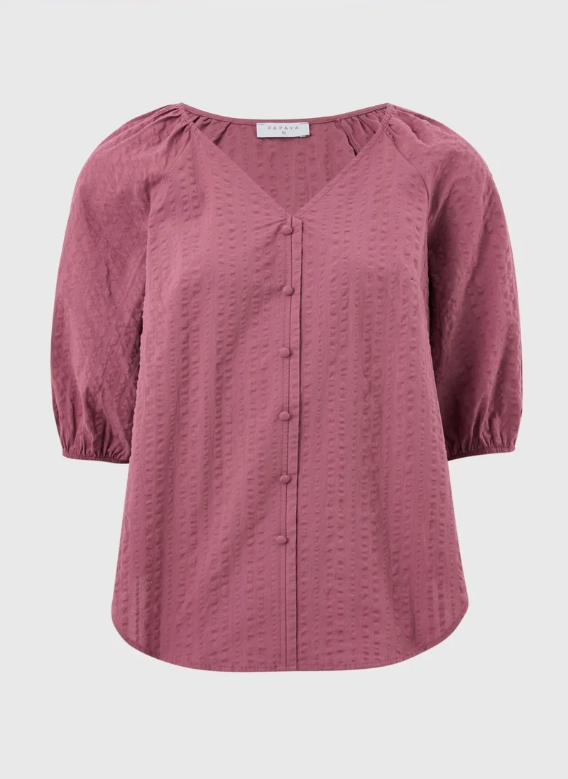 Matalan Pink Raspberry Seersucker Tea Blouse for Women | Best Price UAE