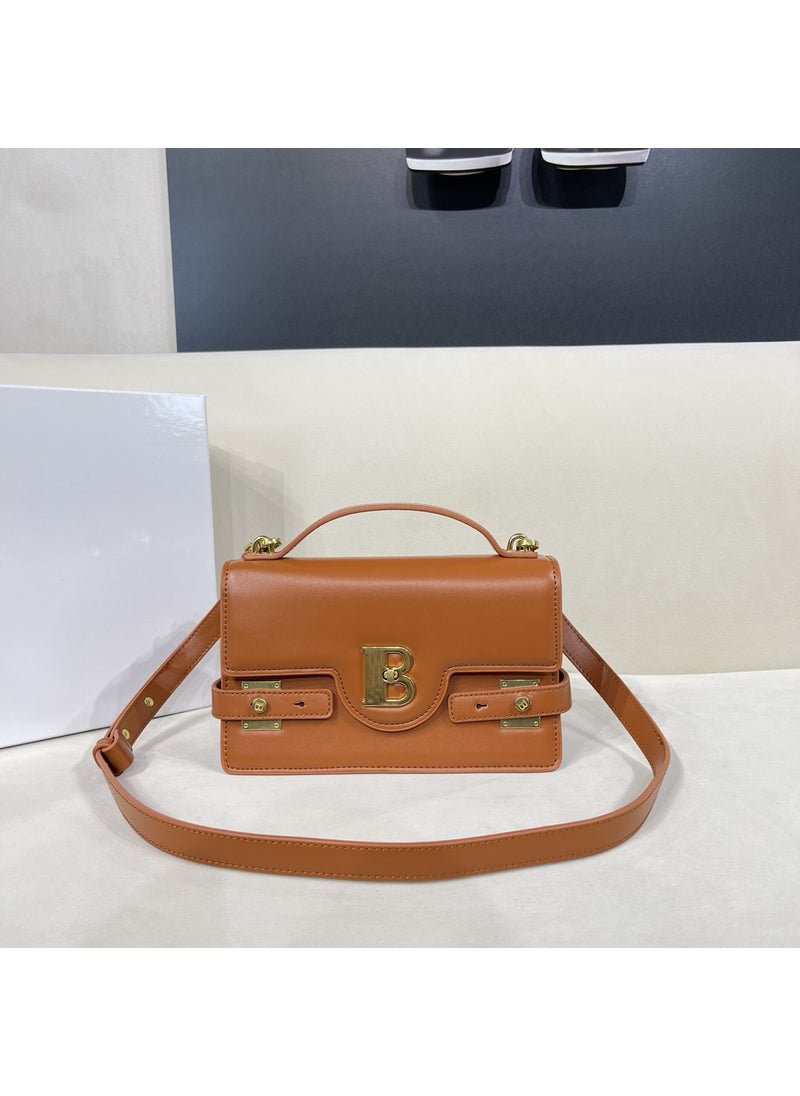 Generic - High-grade bag for women 2024 new niche brand light luxury this year popular handbag shoulder crossbody small square bag Orange - Image 1
