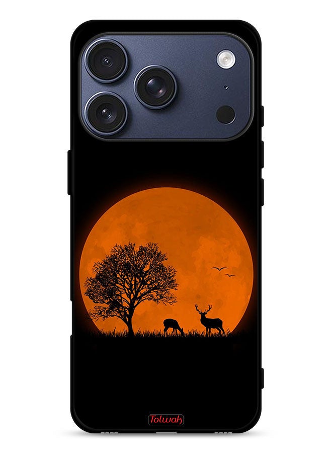 Tolwak Apple iPhone 17 Pro Protective Case Cover Evening Moon Art - Image 1