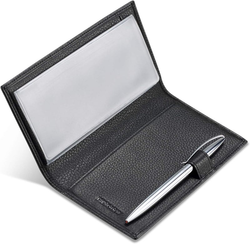 HISCOW Supple Leather Checkbook Cover with Free Divider - Italian Calfskin - Image 3