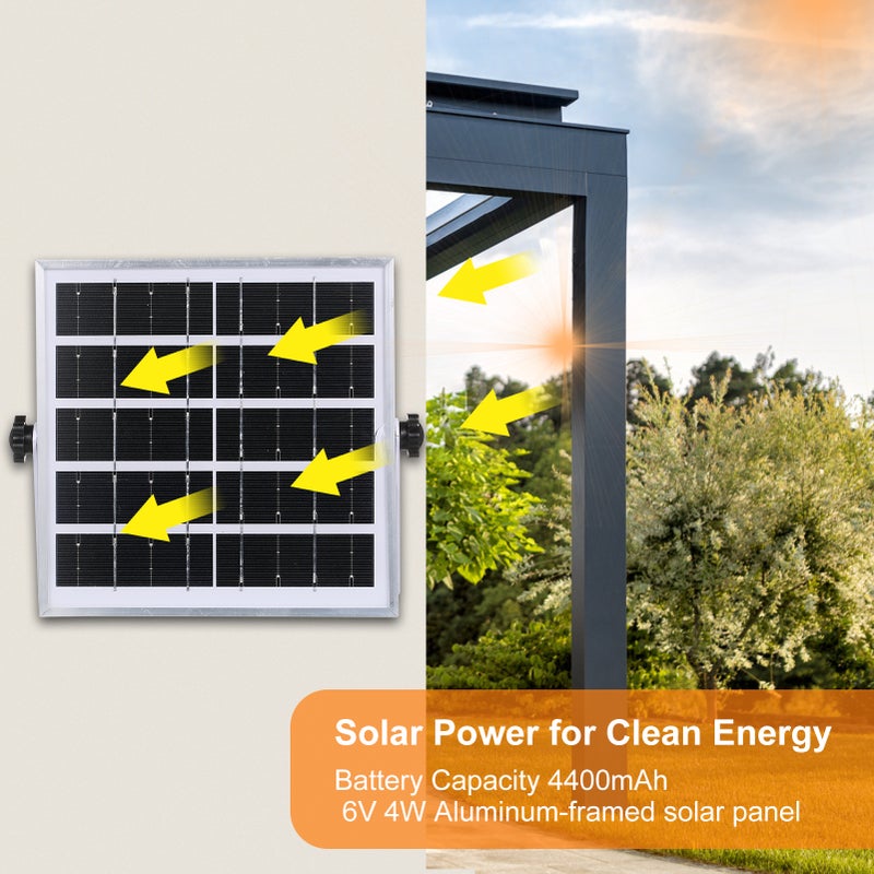 180LEDs Solar Powered Pendant Lamp Wall Lamp Garage Light Motion Sensor Light Outdoor Waterproof Hanging Lights with Remote Controller - Image 4