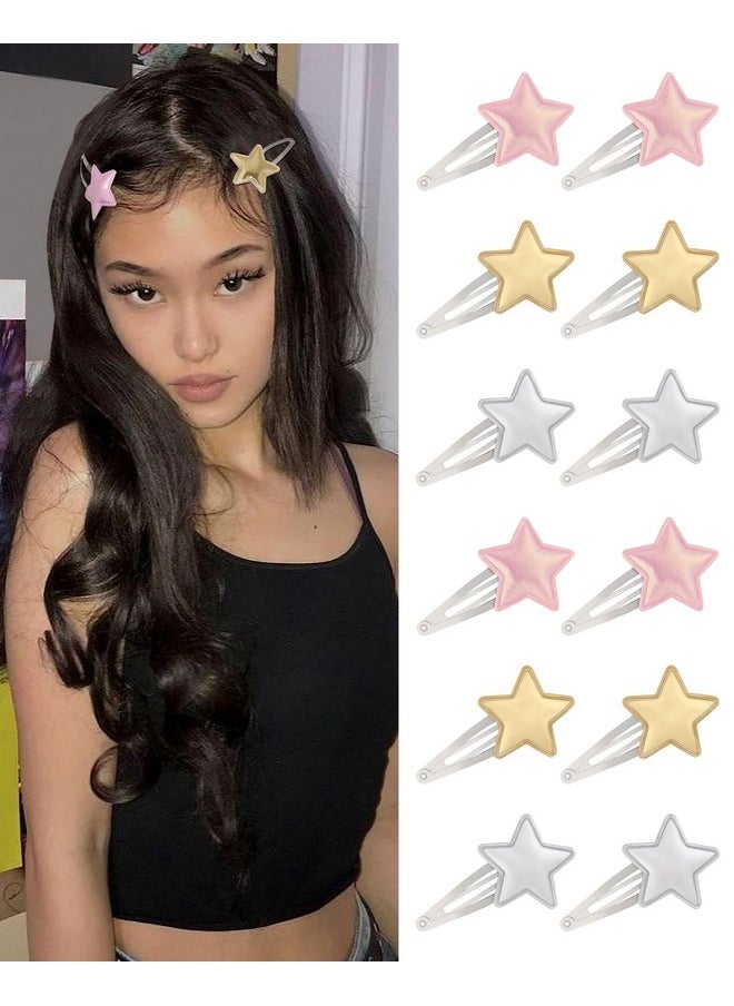 HAIMEIKANG HAIMEIKANG Fluffy Star Hair Clips - Cute Non-Slip Y2k Accessories for Girls and Women  - Image 1