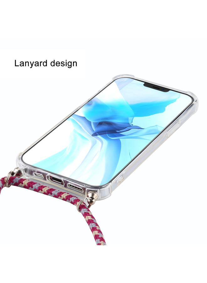 Zaboon Case For iPhone 12 / 12 Pro Four-Corner Shockproof Transparent TPU Case with Lanyard - Image 3
