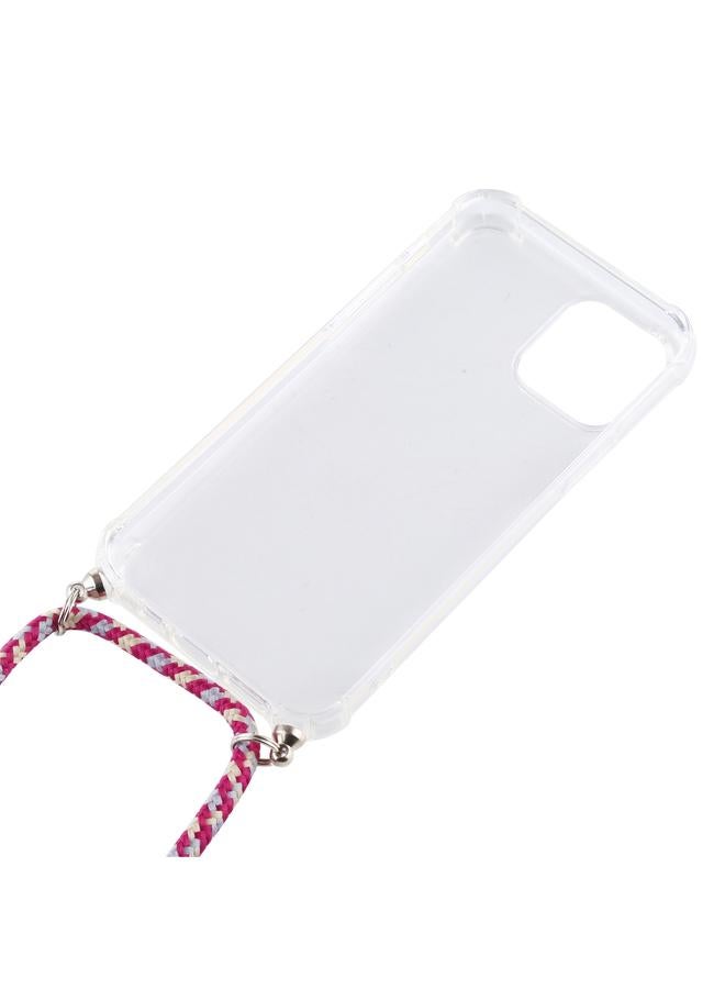 Zaboon Case For iPhone 12 / 12 Pro Four-Corner Shockproof Transparent TPU Case with Lanyard - Image 5