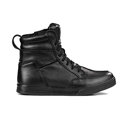 SHIMA Blake Motorcycle Shoes for men - Leather, Breathable, Reinforced Street Riding Shoes with Side Zipper, Ankle Support, Anti-Slip Sole, Gear Pad (Black, 12.5) - Image 2