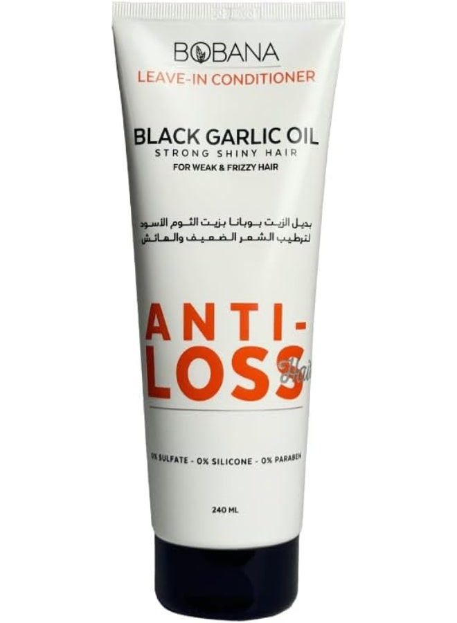 بلسم يُترك على الشعر بزيت الثوم الأسود - 240 مل
