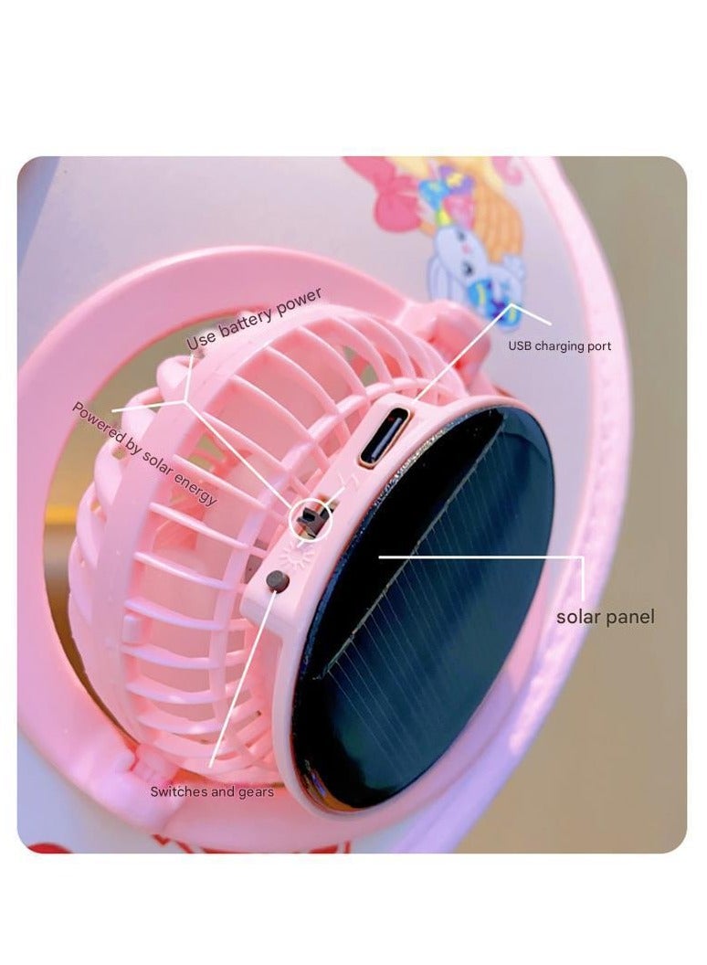 Generic Children's solar/USB rechargeable fan sun hat ,3-speed cooling and breathable open top design, suitable for the beach and outdoor play--blue - Image 5