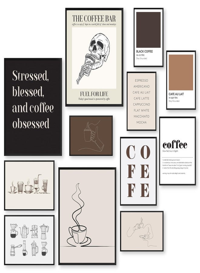 97 Decor Coffee Bar Decor - Coffee Wall Art Prints for Bar Cart Accessories, Vintage Cafe Pictures for Kitchen, Cafe Shop Decorations (8x10 UNFRAMED) - Image 1
