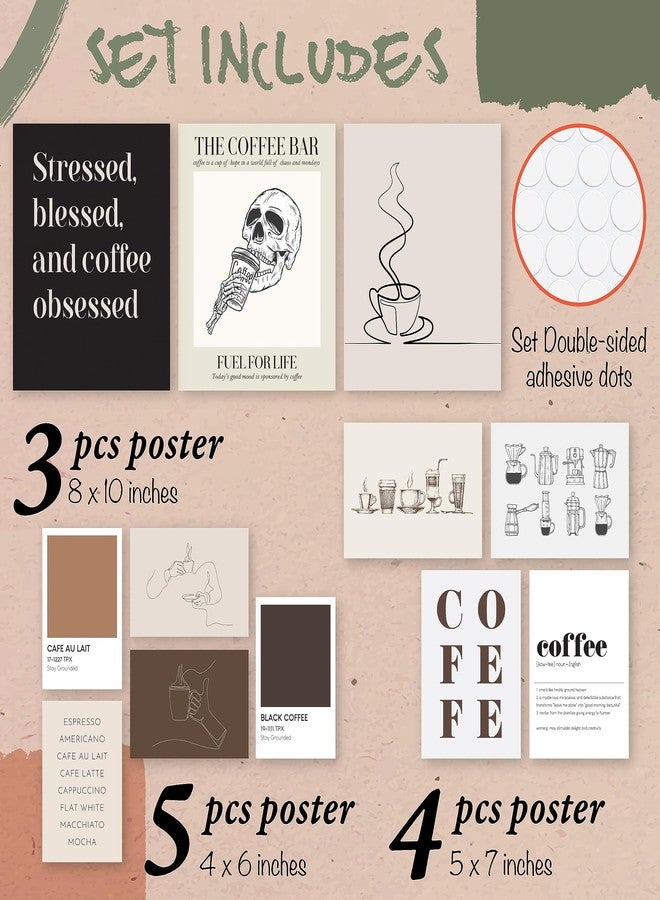97 Decor Coffee Bar Decor - Coffee Wall Art Prints for Bar Cart Accessories, Vintage Cafe Pictures for Kitchen, Cafe Shop Decorations (8x10 UNFRAMED) - Image 2