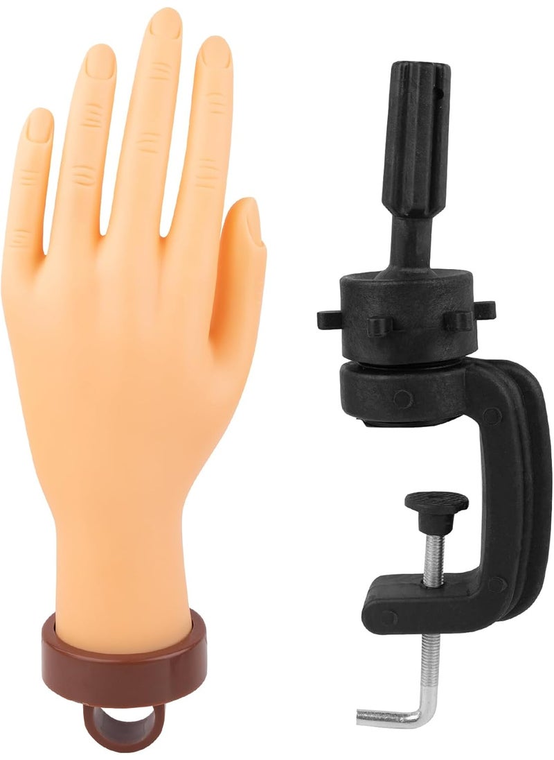 Framendino Framendino Professional Nail Practice Hands Fake Hand Mannequin Kit with Clamp Holder for Nails 