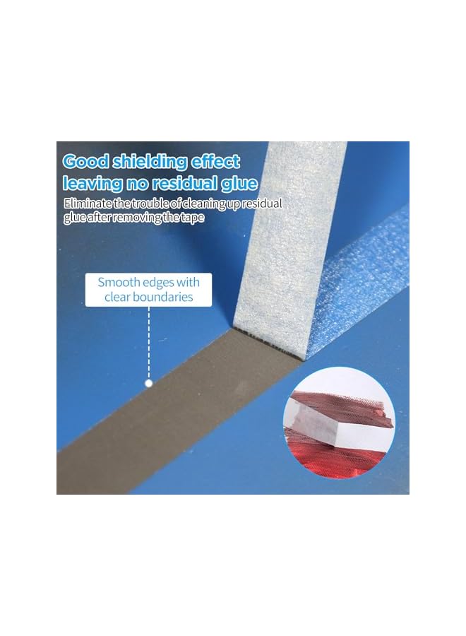 PROMASS Masking Tape 1 Inch X 22 Yards 2 Rolls, Adhesive Painting Tape Bulk for General Purpose Use, Strong Adhesive Tape for Home, Office, Labeling, School Supplies, DIY & Art, Crafts, Multi-Surface Painting - Image 3