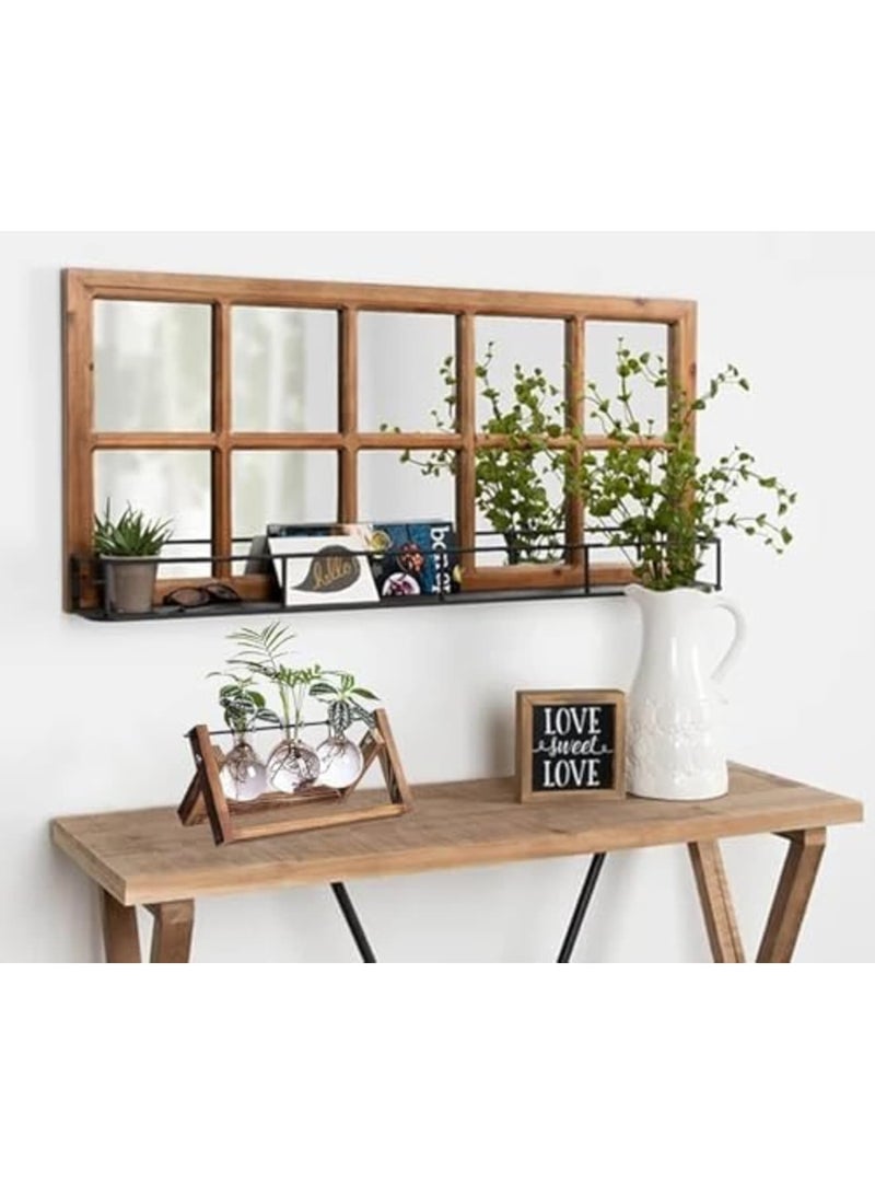 Barakah محطة تكاثر النباتات في حوض زجاجي، 3 مزهريات زجاجية مع قاعدة خشبية عتيقة، مزرعة مكتبية بوهيمية للزراعة المائية، ديكور داخلي للمكتب المنزلي، هدايا فريدة للنساء وعشاق النباتات (خشب طبيعي) - Image 3