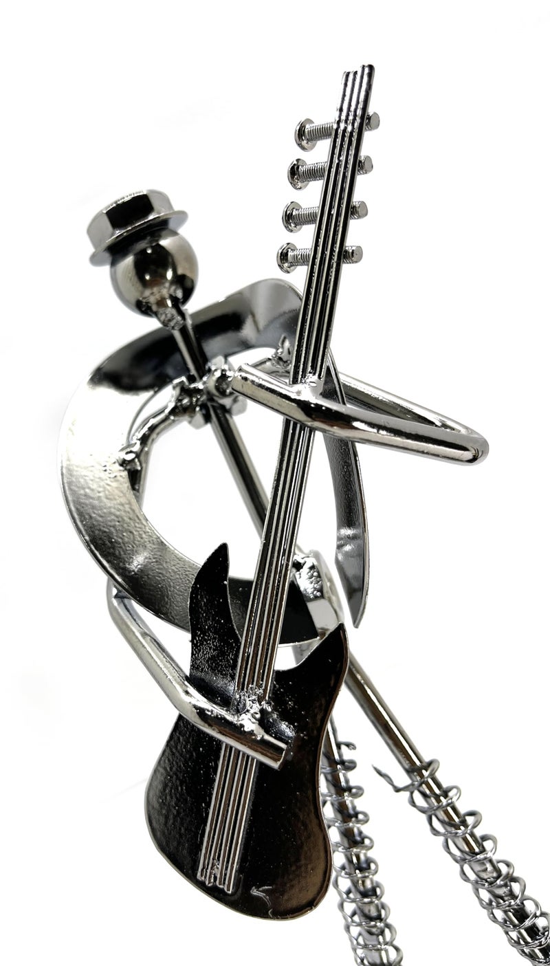 Schmick Antique Metal Pen Stand/Pen Holder for Study Table, Office table, Home - Stylish Desk Organizer Decor Pieces (Guitar) - Image 4