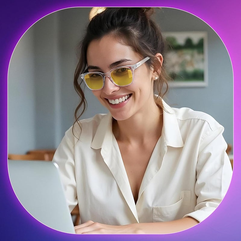 Blue Light Blocking Glasses Lightweight Computer Gaming Glasses with Blue Light Filter Eyewear for Women Men Anti TV Phone Glare Eyeglasses - Image 5