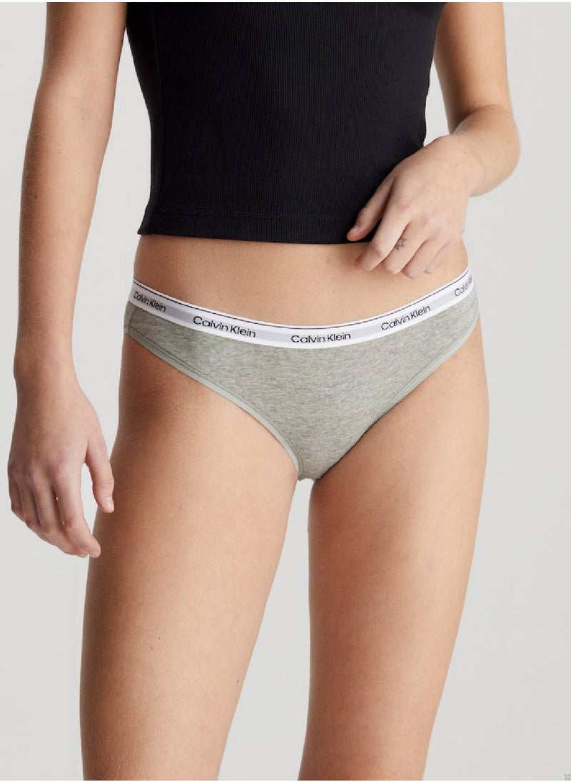 CALVIN KLEIN Women's Bikini Briefs - Cotton, Grey  - Image 2