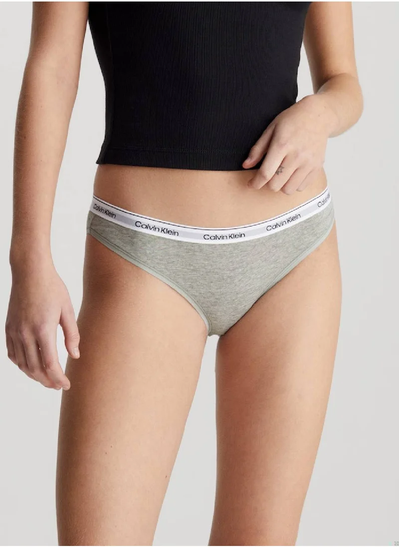 CALVIN KLEIN Women's Bikini Briefs - Cotton, Grey