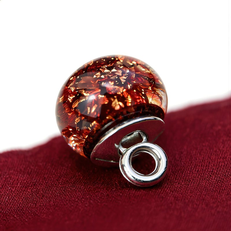 Fashion Gold Foil Glass Buttons Women Sewing Hanfu Qipao Decor Craft - Image 5