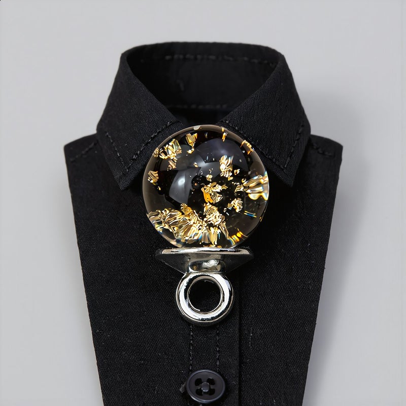 Fashion Gold Foil Glass Buttons Women Sewing Hanfu Qipao Decor Craft - Image 4