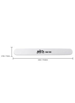 Pana (Grit: 100 X 180 Pack Of 50 Pieces) Usa Professional White Round Emery Board Nail Files  - Image 3
