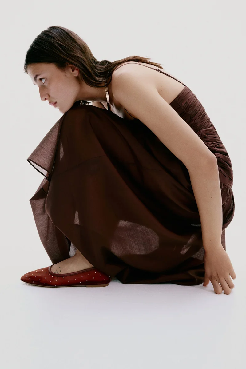 H&M Rhinestone-embellished ballet flats