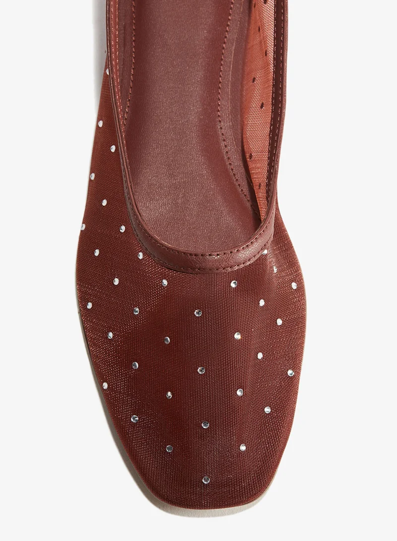 H&M Rhinestone-embellished ballet flats