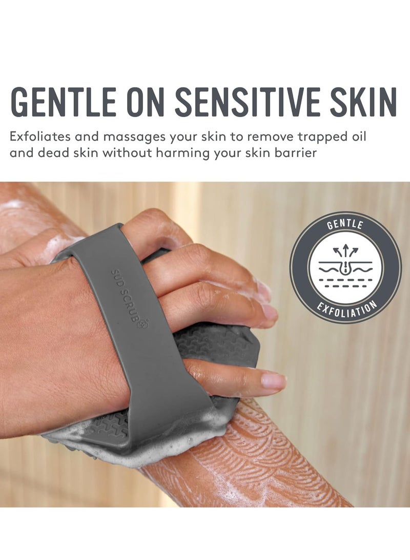 Bukela Silicone Body Scrubber for Sensitive Skin, Eco-Friendly, Lathers Well, and Charcoal-Infused for a Deep Clean,Get Softer, Healthier Skin (Gray) - Image 5