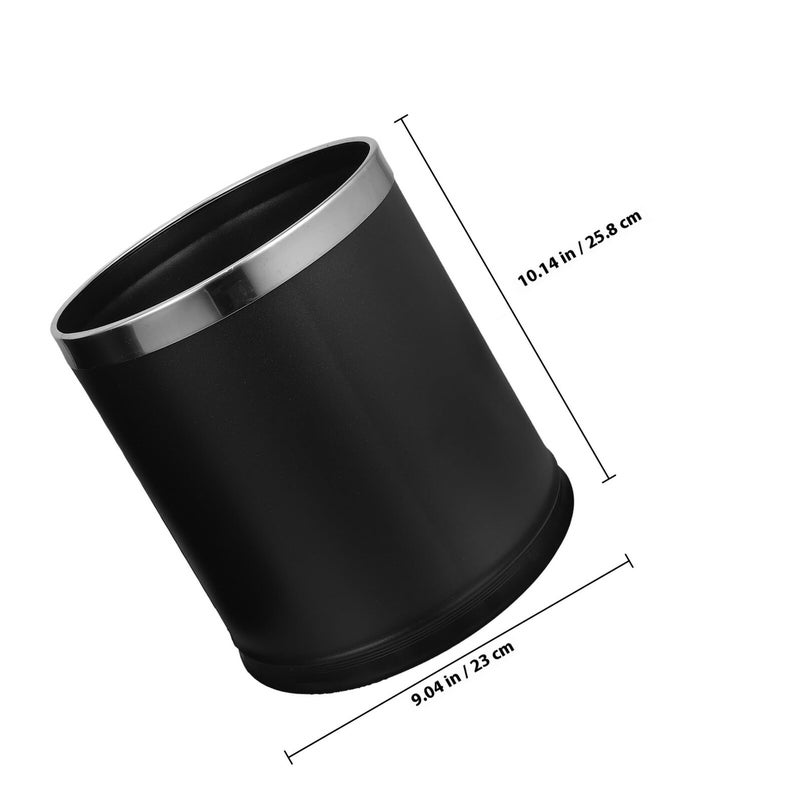 Stainless Steel Double Layer Fire Resistant 10L Trash Can For Kitchen Bathroom Hotel - Image 3
