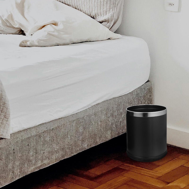 Stainless Steel Double Layer Fire Resistant 10L Trash Can For Kitchen Bathroom Hotel - Image 5