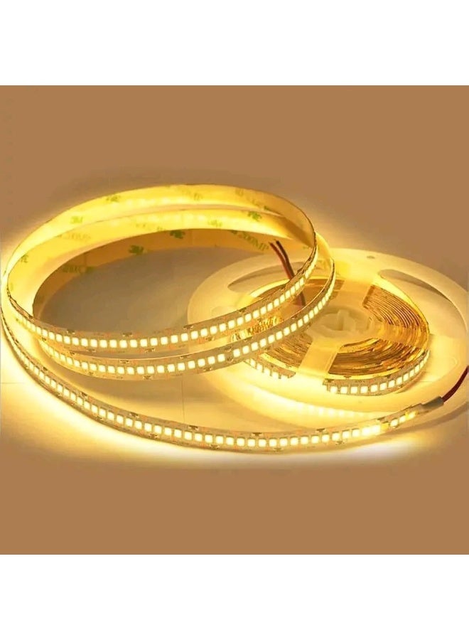 مجموعة مصابيح LED بيضاء دافئة بطول 5 أمتار - شريط صلب مرن 120 مصباح LED/م، سهل اللصق، قابل للتعتيم، جهد منخفض 12 فولت، USB/AC اختياري - مثالي لغرفة النوم والدرج وخزانة الملابس والإضاءة أسفل الخزانة - Image 2