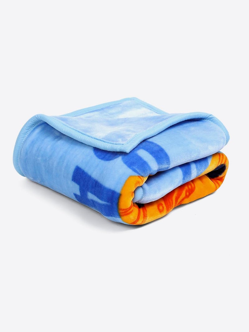 Monte Carlo Baby Kids Unisex Rangers 2 Ply 929 GSM | 1.3 KG Boys & Girls Winter Blanket (100 CM X 140 CM) (Light Blue) - Image 3