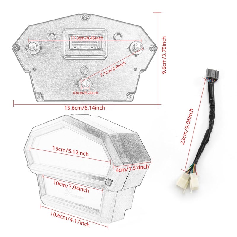 DEMULAX Universal Motorcycle LCD Digital Speedometer - Image 2