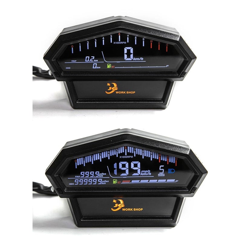 DEMULAX Universal Motorcycle LCD Digital Speedometer - Image 4